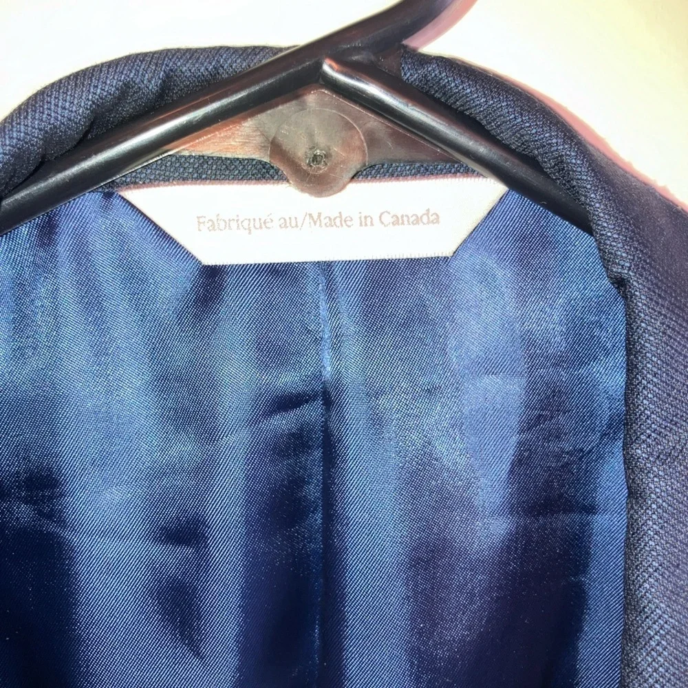 Samuelsohn Suit Jacket Sport Coat Mens 44R Canada Vintage Navy Blue